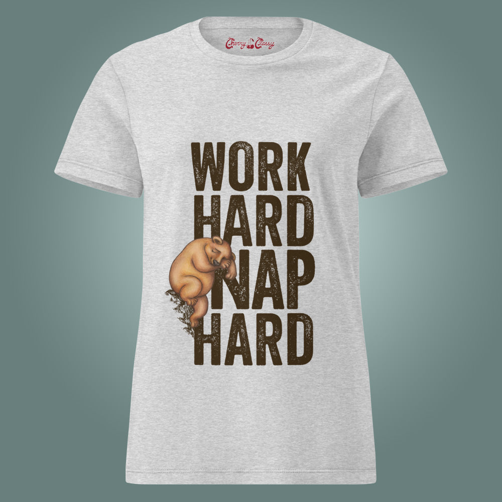 Work Hard, Nap Hard - Women’s Slim Fit T-Shirt