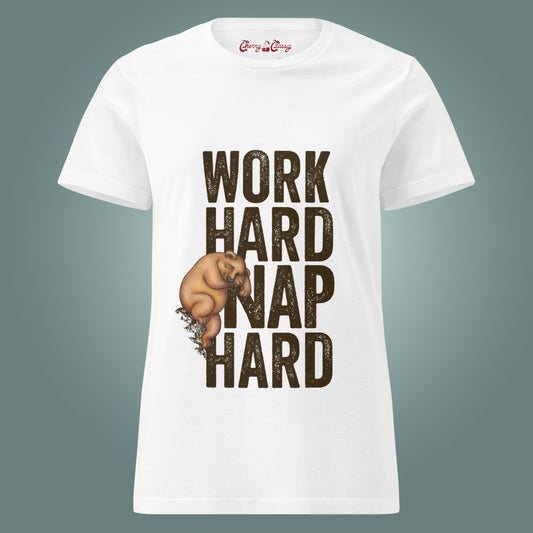 Work Hard, Nap Hard - Women’s Slim Fit T-Shirt