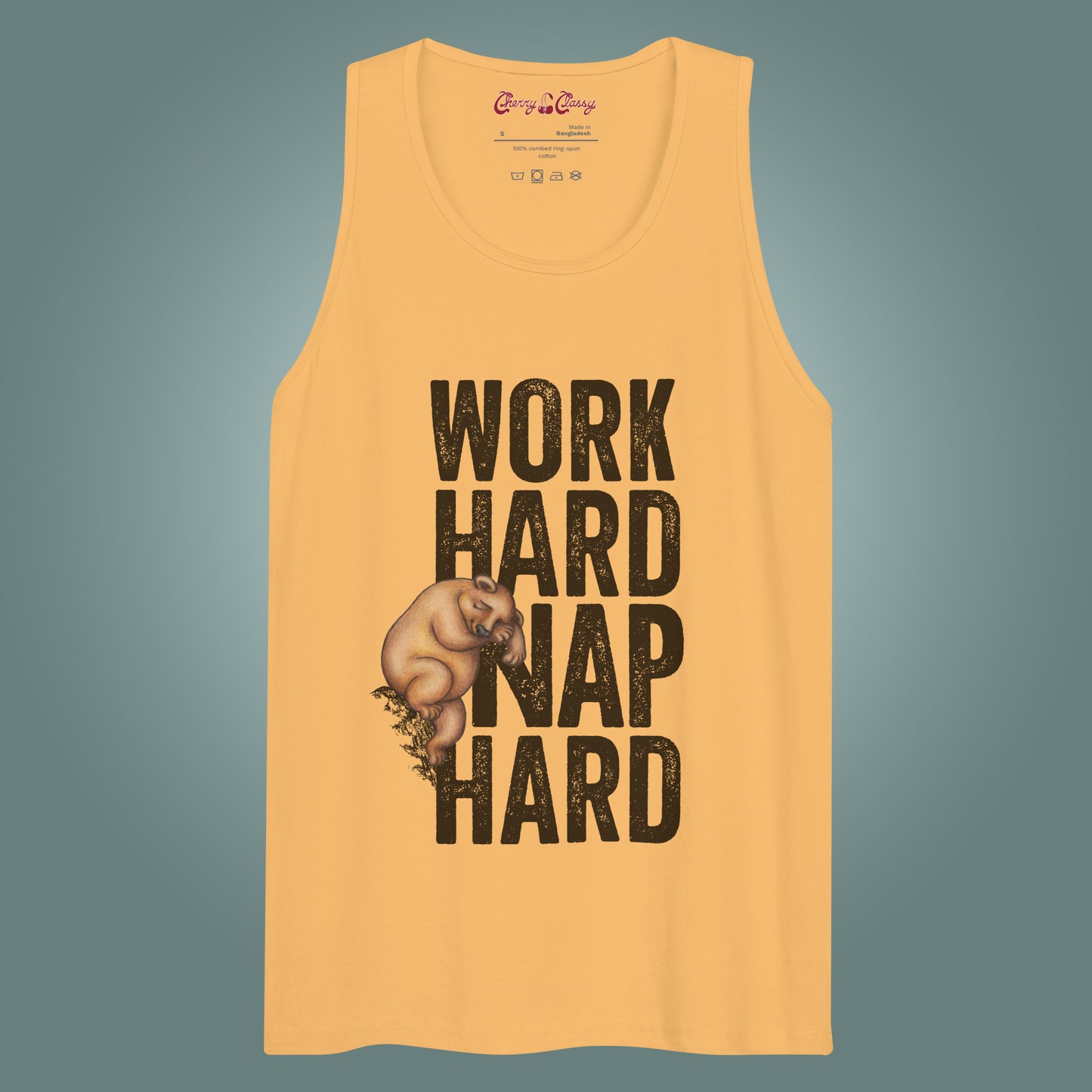 Work Hard, Nap Hard - Men’s Wide Neck Cotton Tank Top