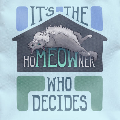 hoMEOWner - Medium Tote, Long Hair Grey Cat
