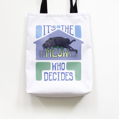 hoMEOWner - Medium Tote, Short Hair Black Cat