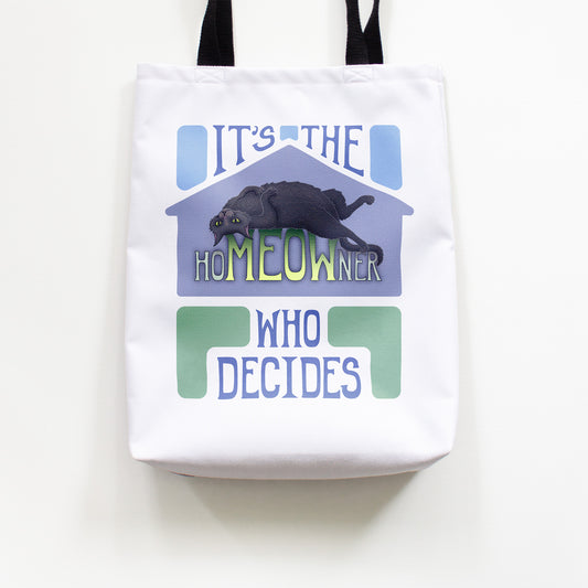 hoMEOWner - Medium Tote, Short Hair Black Cat