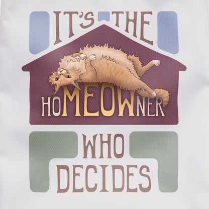 hoMEOWner - Medium Tote, Long Hair Orange Cat