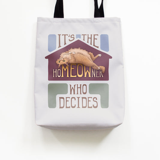 hoMEOWner - Medium Tote, Long Hair Orange Cat