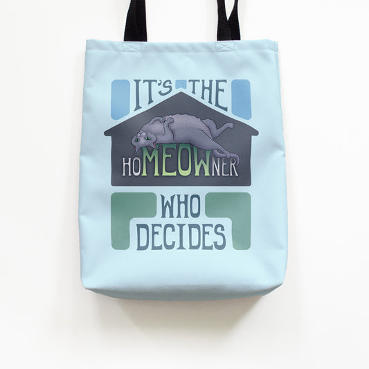 hoMEOWner - Medium Tote, Short Hair Grey Cat