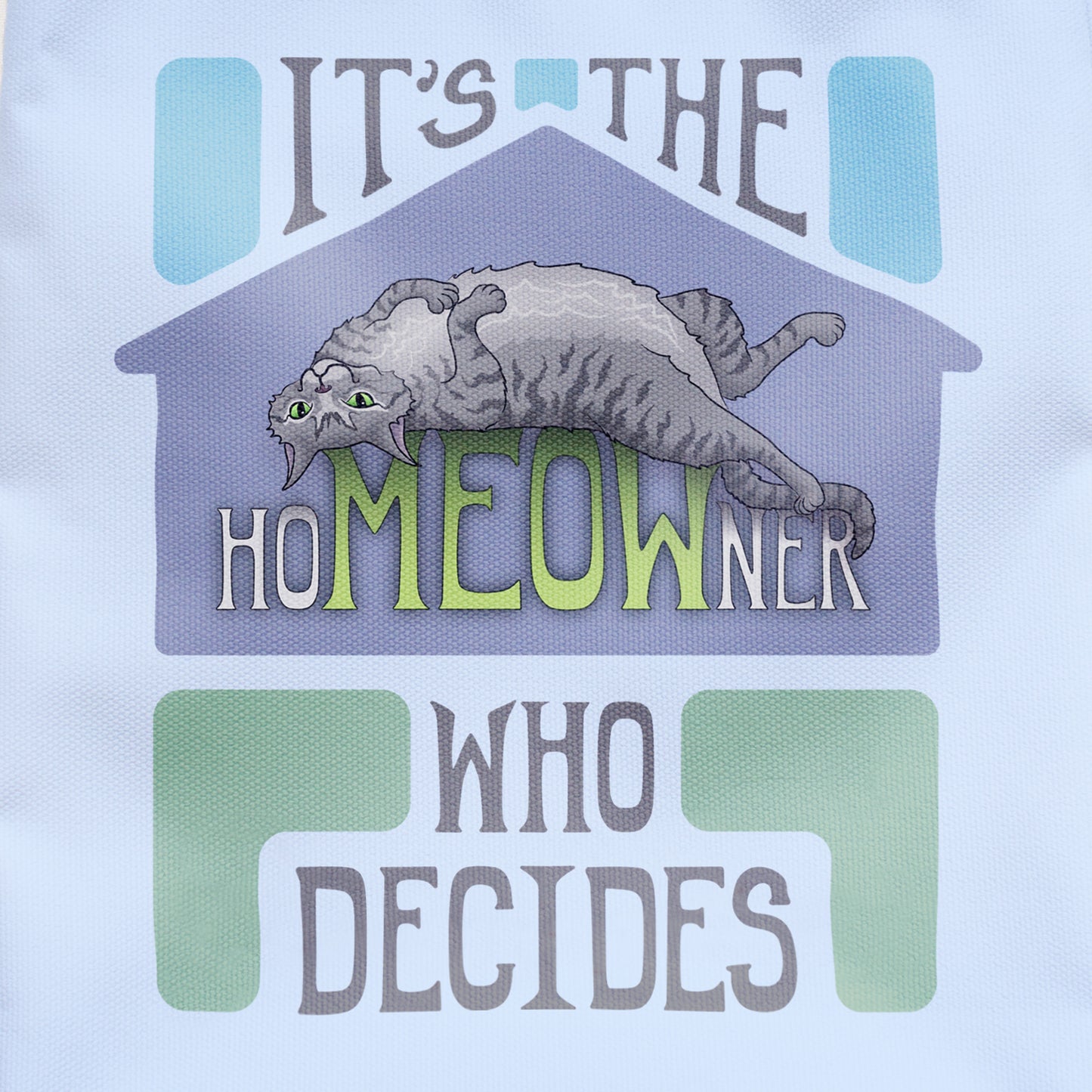 hoMEOWner - Medium Tote, Short Hair Grey Tabby