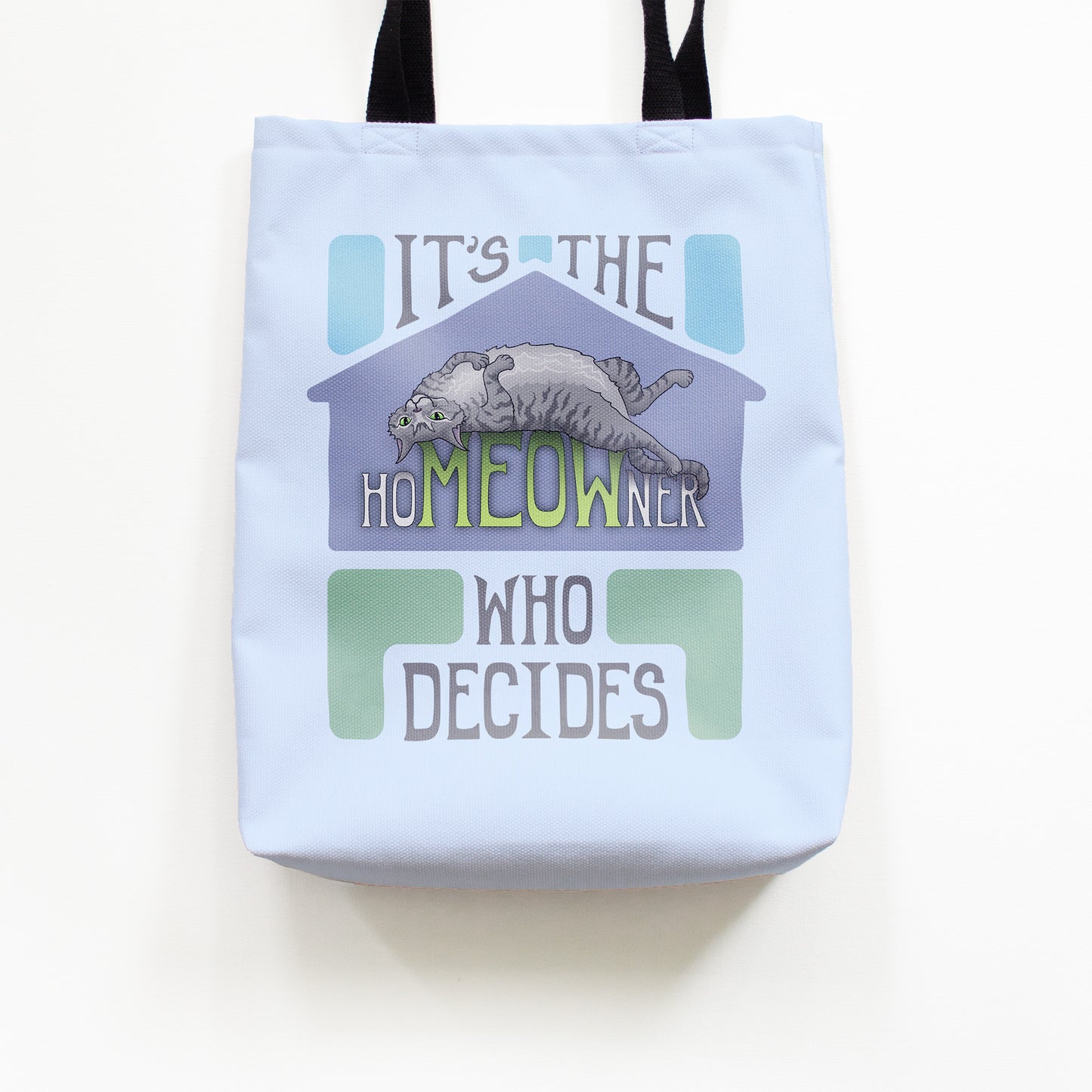 hoMEOWner - Medium Tote, Short Hair Grey Tabby