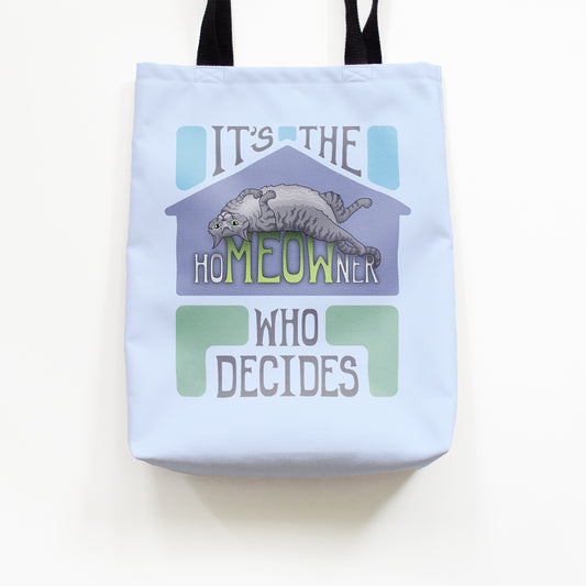 hoMEOWner - Medium Tote, Short Hair Grey Tabby