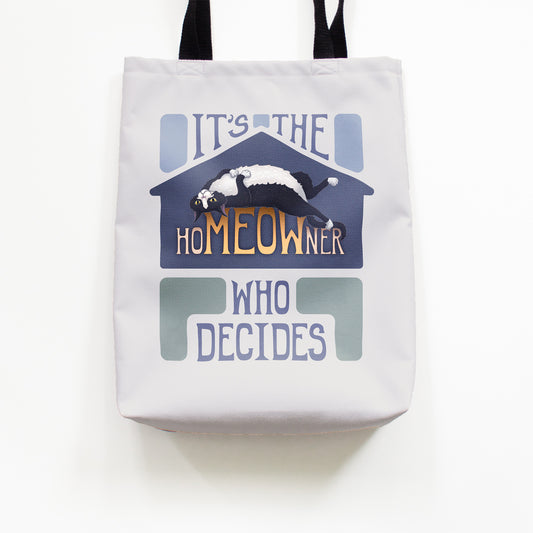 hoMEOWner - Medium Tote, Short Hair Tuxedo Cat